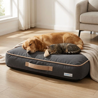 HANK CloudRest Premium Mattress Dog Bed | Anti Skid & Machine Washable ( Dark Grey)