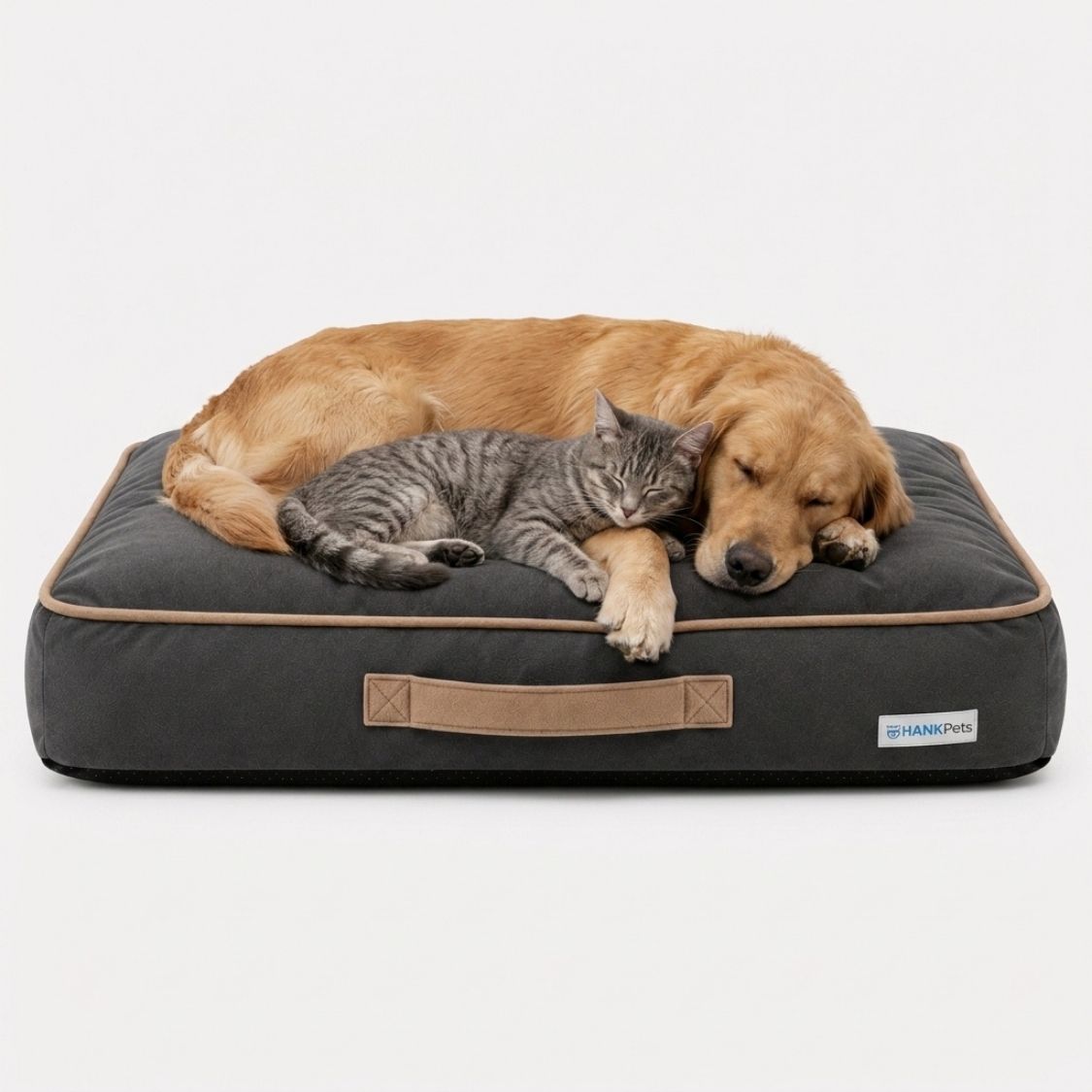 HANK CloudRest Premium Mattress Dog Bed | Anti Skid & Machine Washable ( Dark Grey)