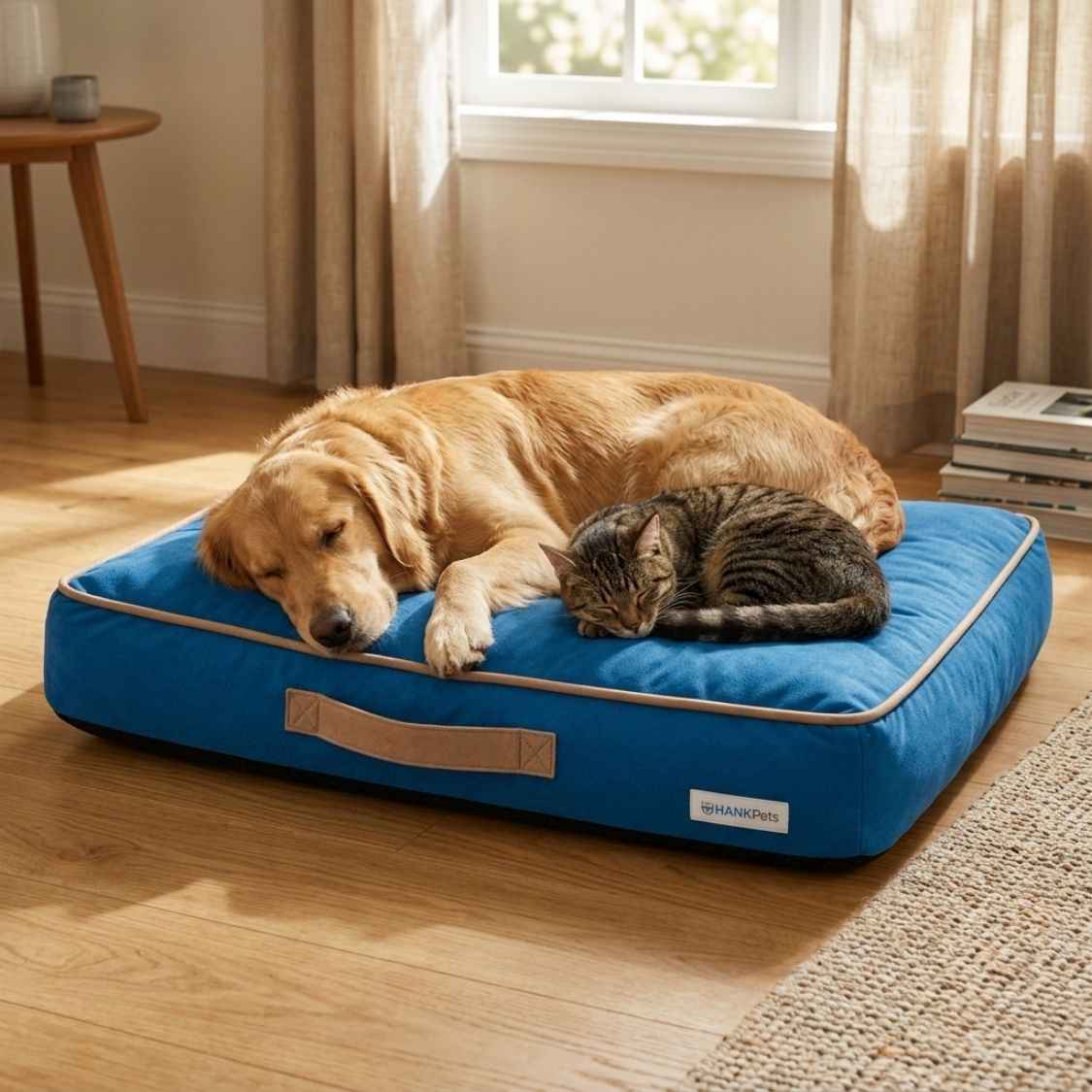 HANK CloudRest Premium Mattress Dog Bed | Anti Skid & Machine Washable (Blue)