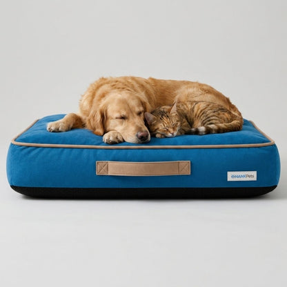HANK CloudRest Premium Mattress Dog Bed | Anti Skid & Machine Washable (Blue)