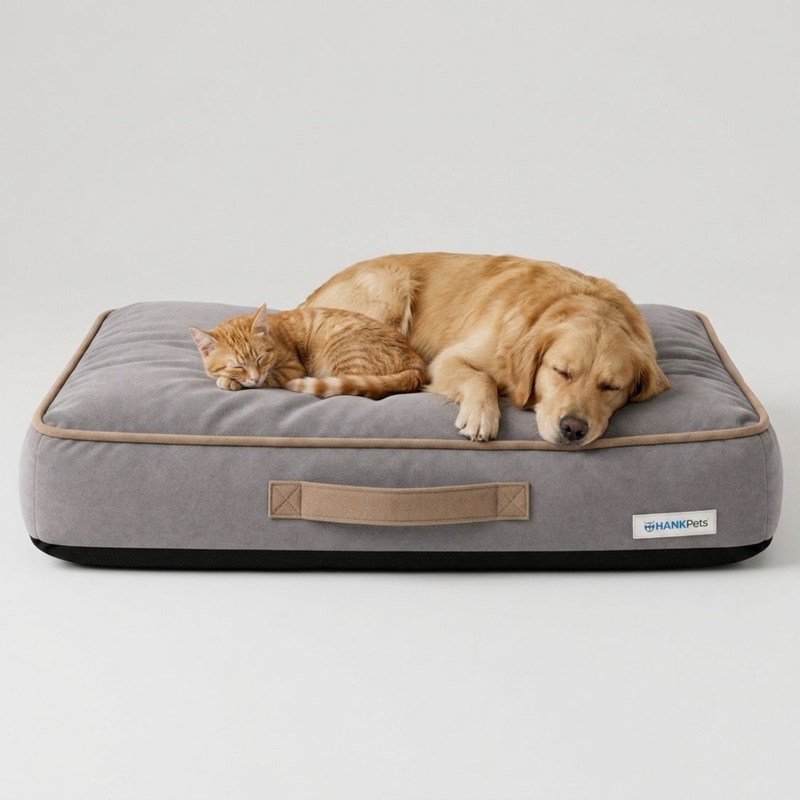 HANK CloudRest Premium Mattress Dog Bed | Anti Skid & Machine Washable (Grey)