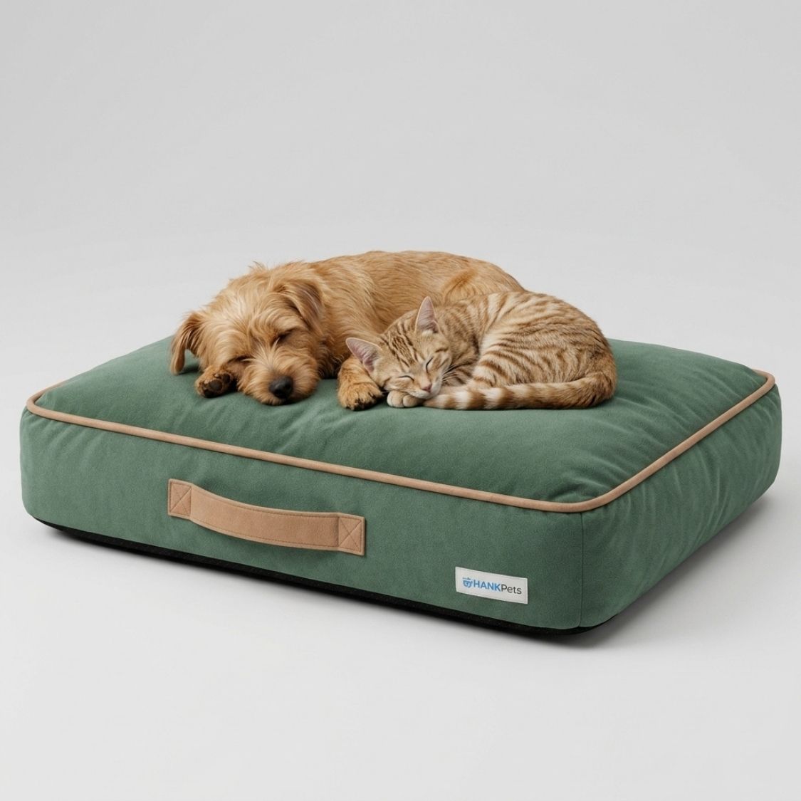 HANK CloudRest Premium Mattress Dog Bed | Anti Skid & Machine Washable (Sage Green)