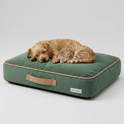 HANK CloudRest Premium Mattress Dog Bed | Anti Skid & Machine Washable (Sage Green)