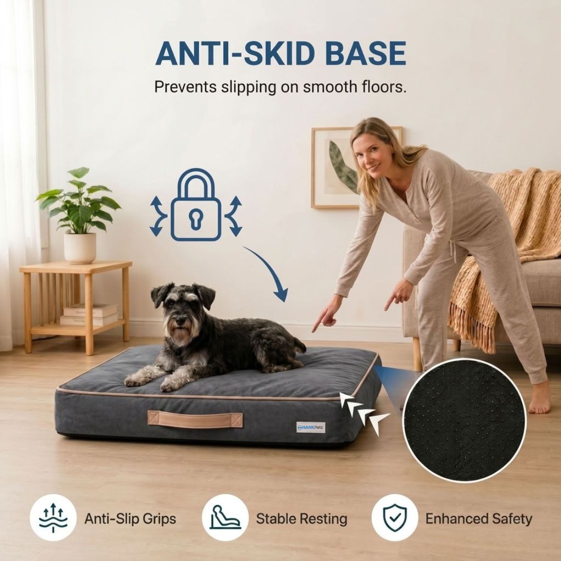 HANK CloudRest Premium Mattress Dog Bed | Anti Skid & Machine Washable