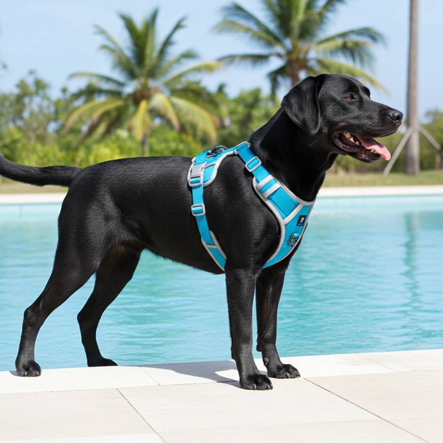 HANK No Pull 3M Reflective Dog Harness | Sky Blue