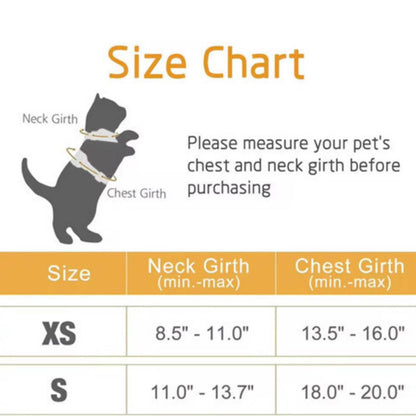 HANK Reflective Cat & Small Dog Harness With Leash For Daily Walks (Black)