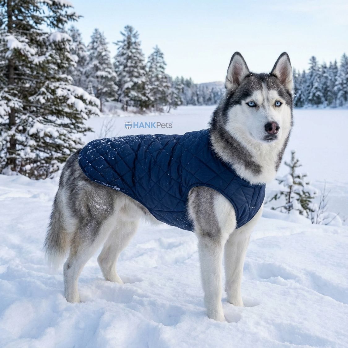Navy Blue Puffer Quilted Jacket for Dogs