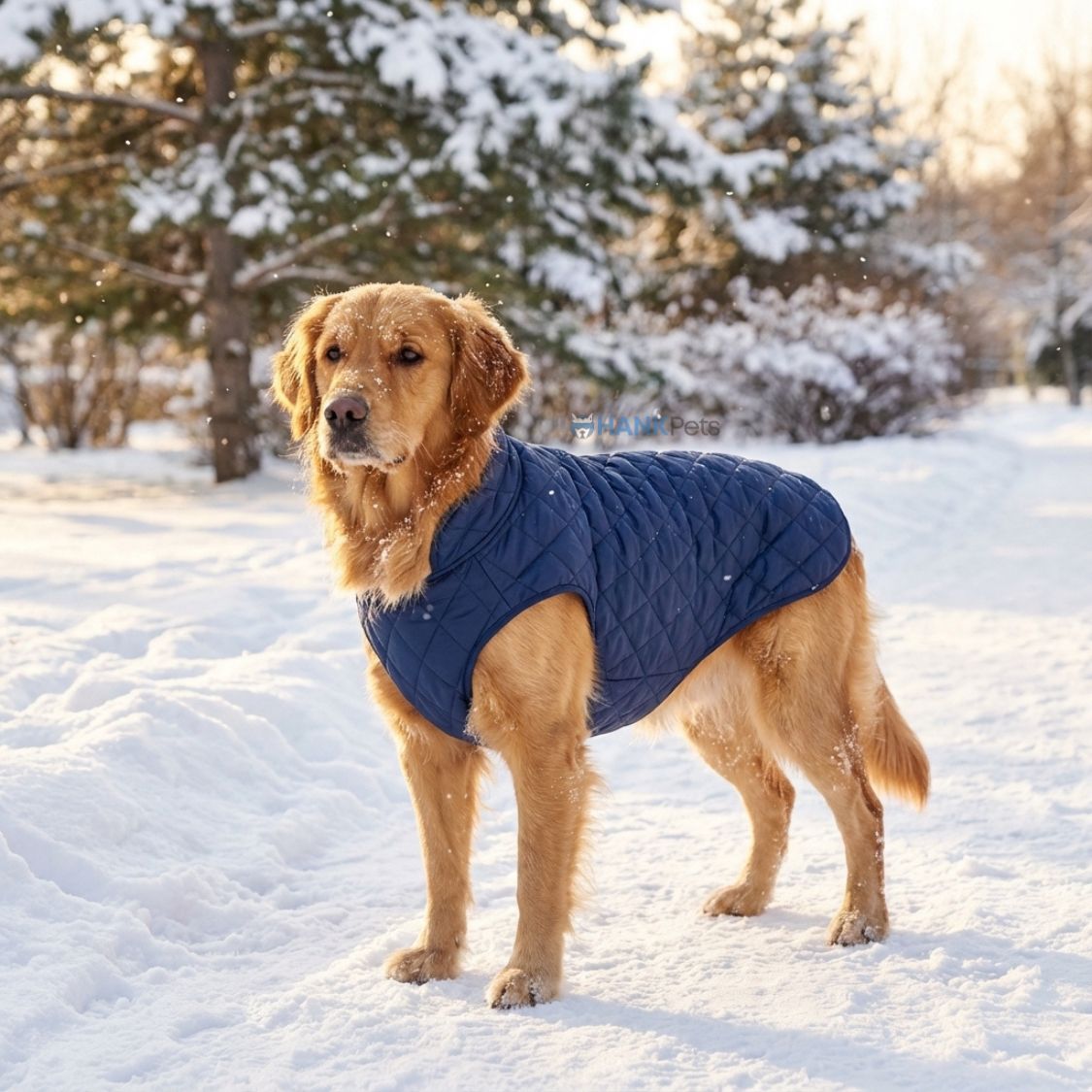 Navy Blue Puffer Quilted Jacket for Dogs