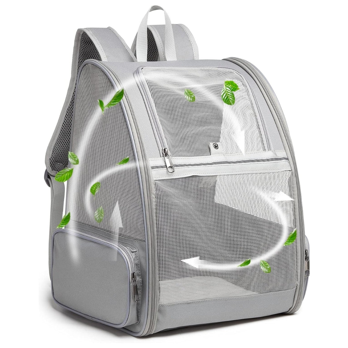 Traveler Bubble Backpack Pet Carriers for Cats and Dogs (Light Gray)