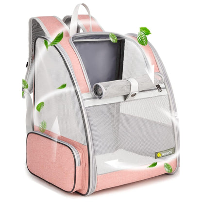 Traveler Bubble Backpack Pet Carriers for Cats and Dogs (pink)
