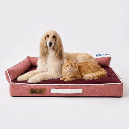 Orthopedic Memory Foam Dog Bed Sofa | Washable Cover
