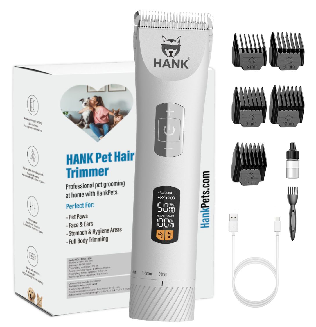 HANK Pet Hair Trimmer With LCD Display, Type C Charging | Suitable for All Breeds