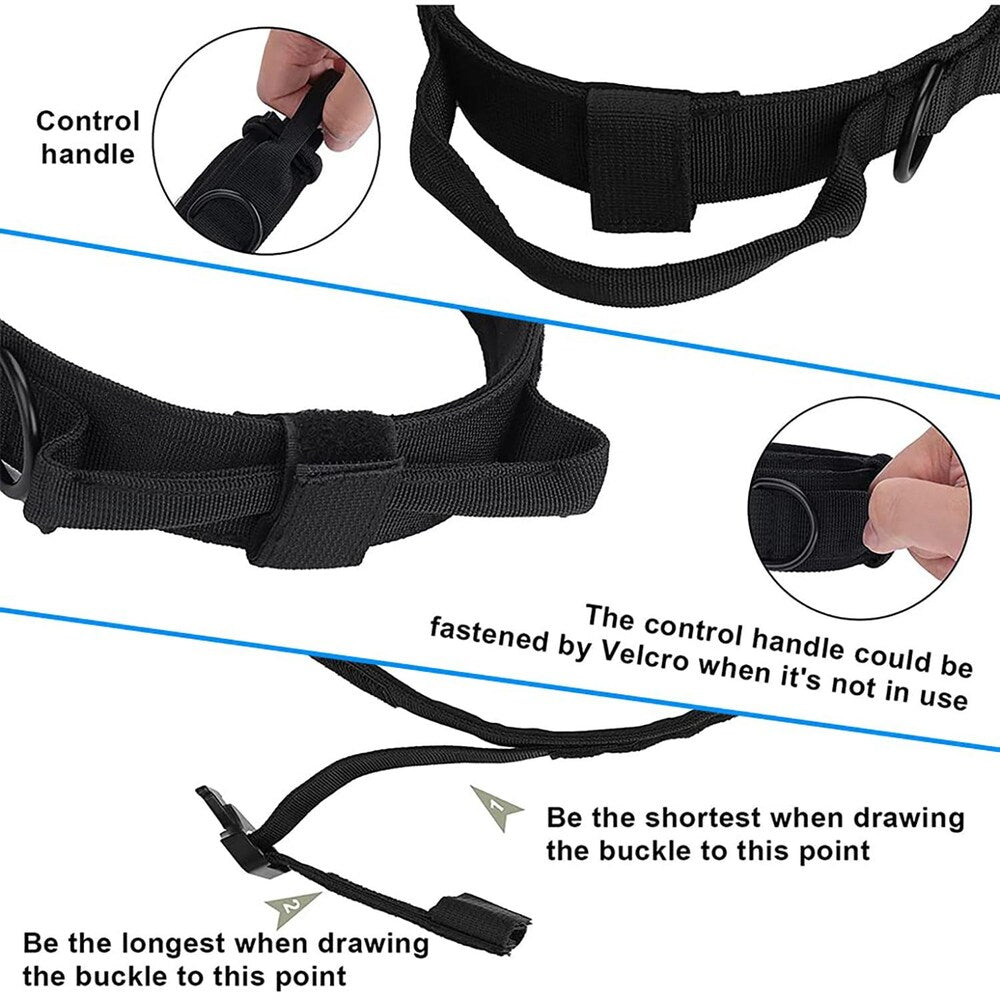 Hank Metal Buckle Dog Collar – Heavy Duty, Adjustable & Durable | Secure Pet Collar (Black)
