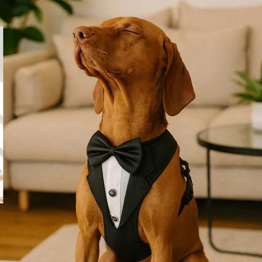 Dog Tuxedo Harness – Designer Party Wear(Black)