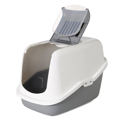Nestor Modern Hooded Cat Litter Box with Swing Door & Carbon Filter