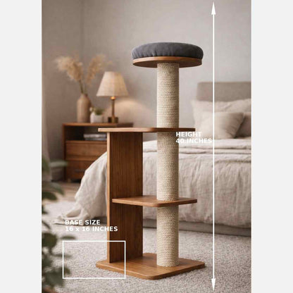 Cat Scratching Post With Perch | Modern Cat Tower
