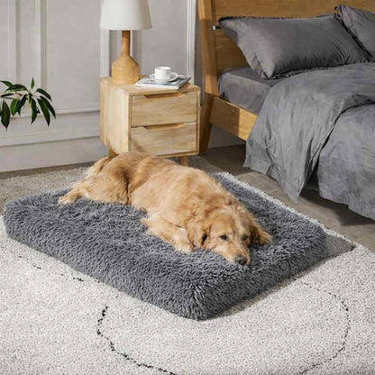 High Density Rebond Foam Pet Bed | Soft Washable Grey (Large)