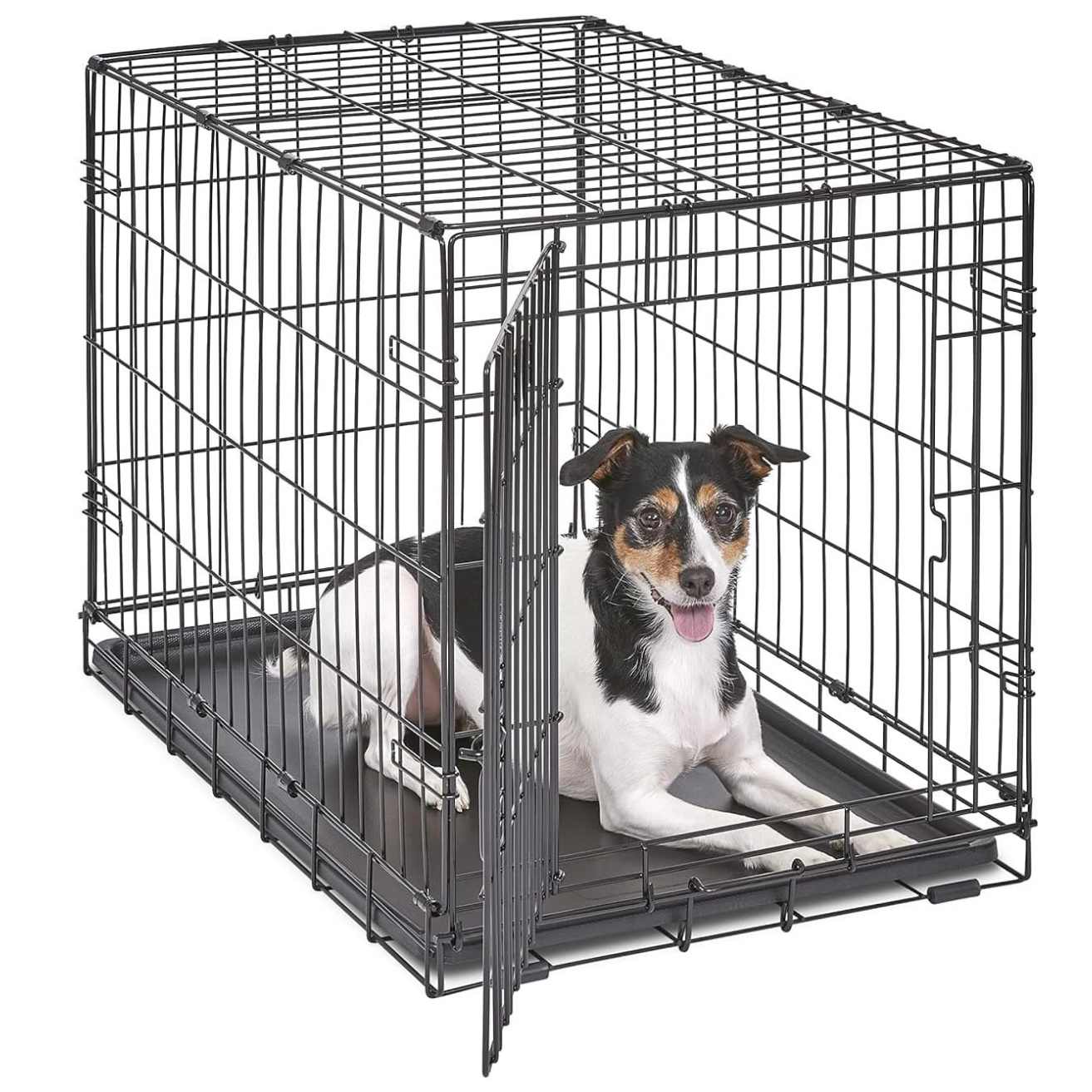 Pet Cottage Cage with Removable Tray Double Door Dog & Cat Crate
