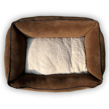Lounger Dog Bed with Removable Cushion | Soft Washable Pet Sofa Bed
