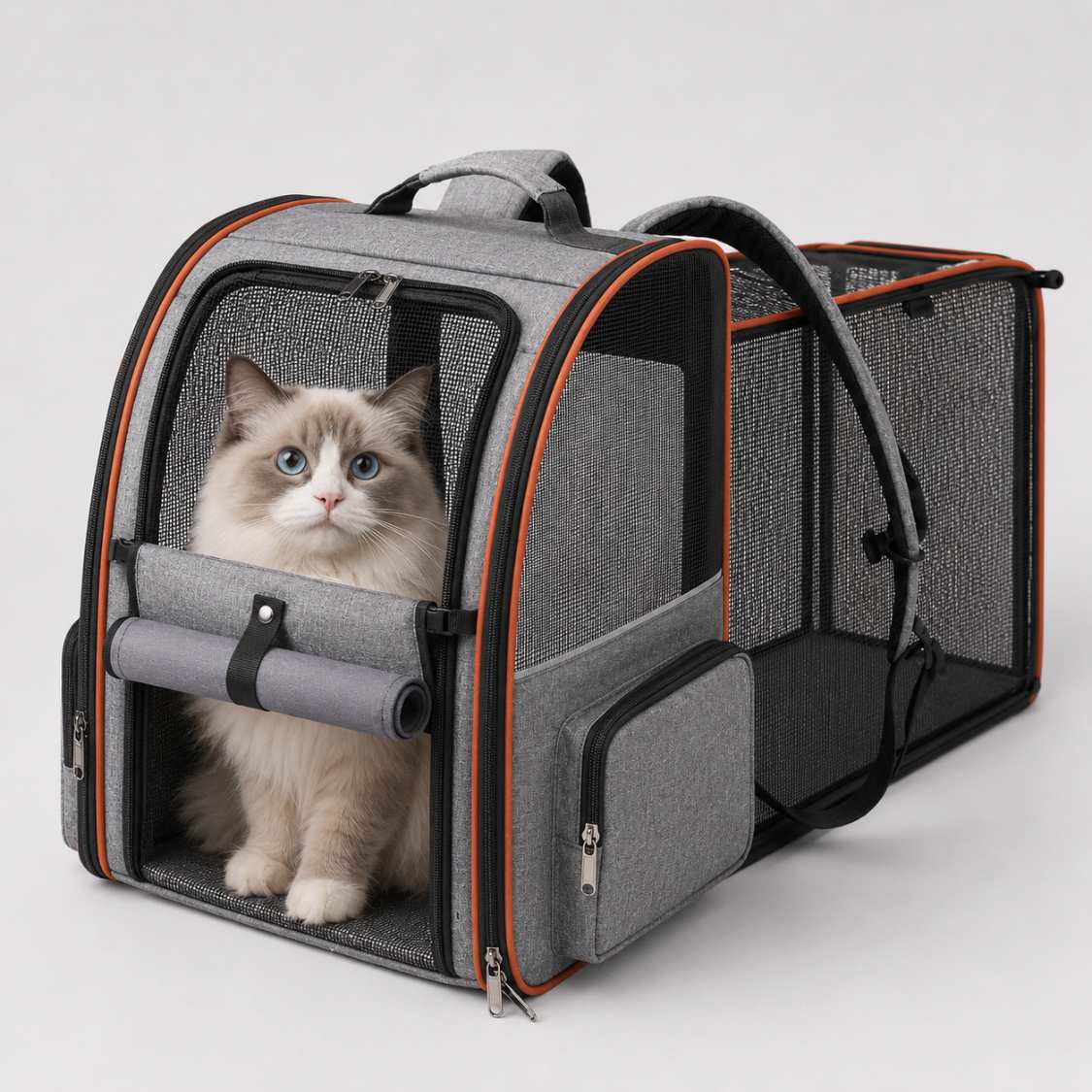 Premium Expandable Cat Backpack Carrier for Travel & Outdoor Use
