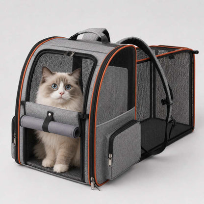 Premium Expandable Cat Backpack Carrier for Travel & Outdoor Use