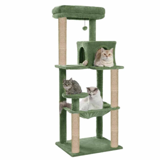 Green Cat Condo with Fur| Toys & Scratching Posts