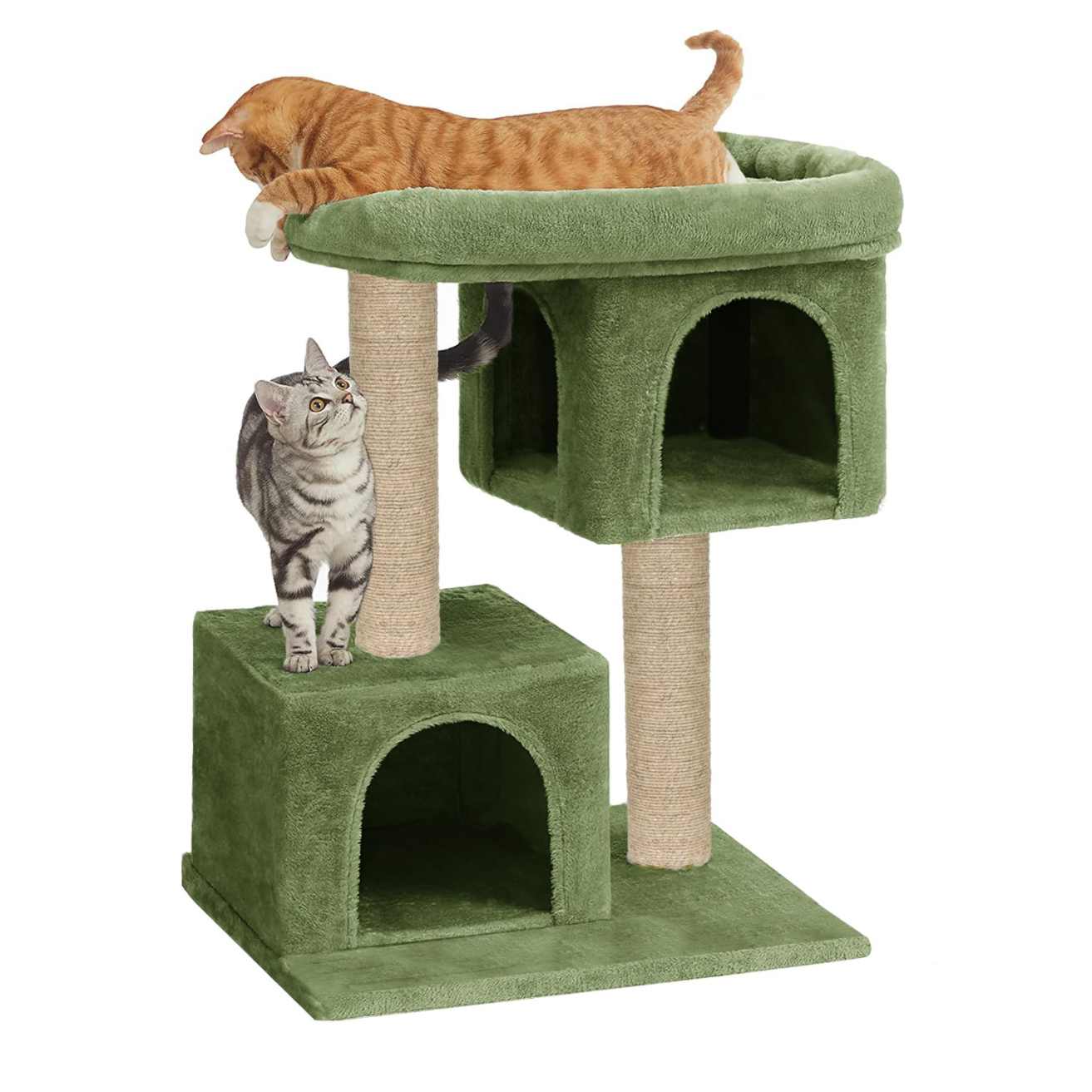 Condo Cat Kitten Activity Tree with Plush Bed & Jute Scratching Post | 26 Inch