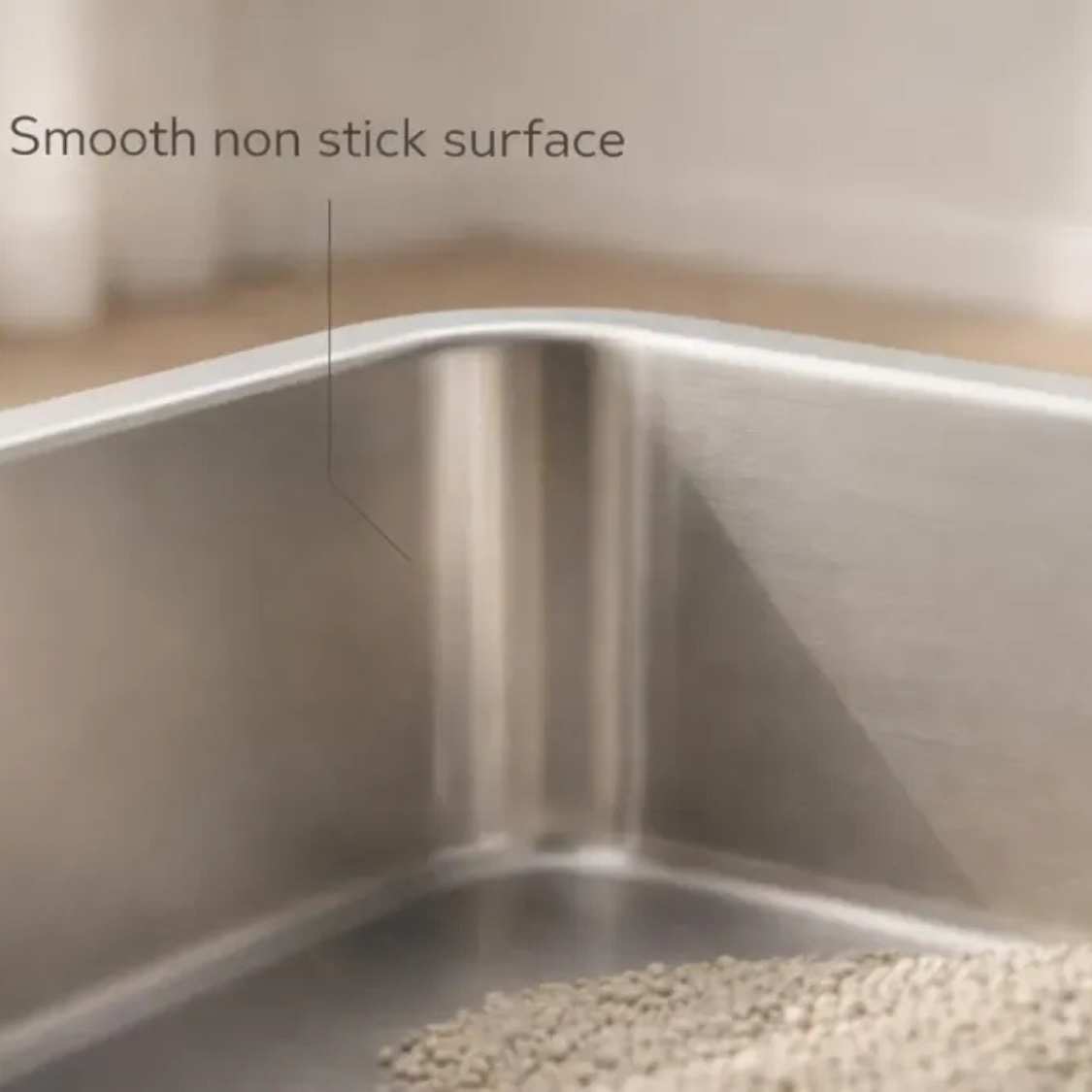 Stainless Steel Cat Litter Box | Large Open Tray For Cat