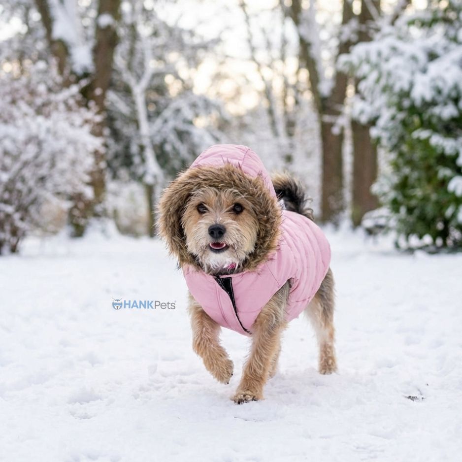 Pink Waterproof & Windproof Dog Winter Jacket