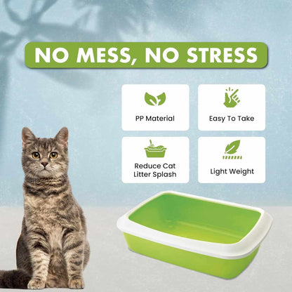 Open Cat Litter Tray | Durable, Lightweight & Easy to Clean for Kittens