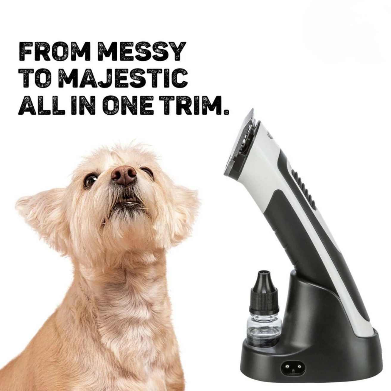 Trixie TR500 Slim Cordless Clipper for Dogs & Cats | Low Noise Pet Grooming Trimmer