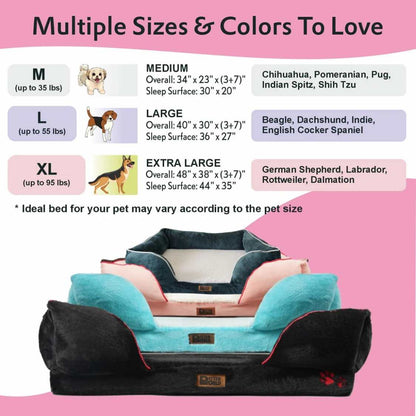 Luxury Orthopedic Sofa Bed For Pet | Memory Foam Pet Couch Bed
