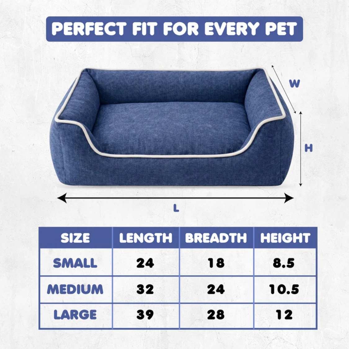 Premium Orthopedic Dog Bed With Bolsters | Washable & Anti Slip Pet Bed