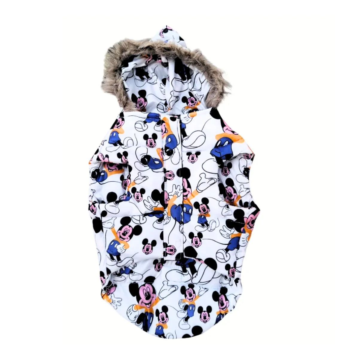 Mickey Mouse Dog Jacket | Elegant Printed Puffer Coat