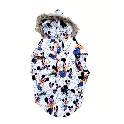 Mickey Mouse Dog Jacket | Elegant Printed Puffer Coat