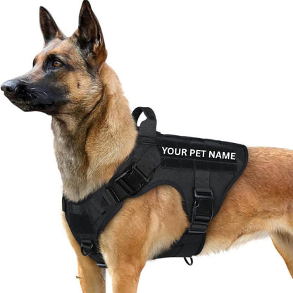 Personalized Tactical Dog Harness for Small, Medium & Large Breeds