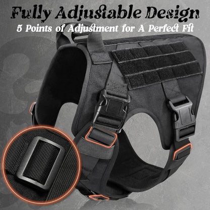 Personalized Tactical Dog Harness for Small, Medium & Large Breeds