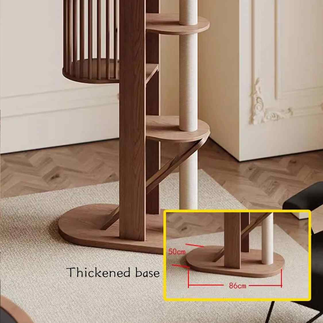 Luxury Wooden Cat Tree | Modern Cat Condo & Scratching Tower