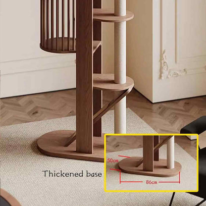 Luxury Wooden Cat Tree | Modern Cat Condo & Scratching Tower