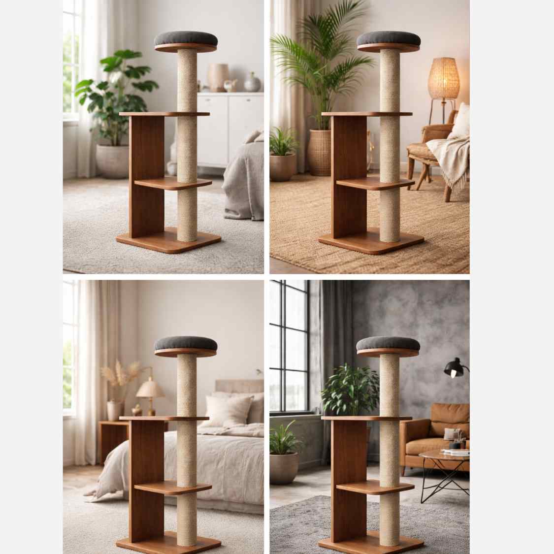 Cat Scratching Post With Perch | Modern Cat Tower