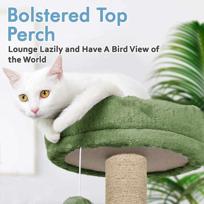 Multi-Storey Kitten Cat Tree | 60in Condo with Stairs, Hammock & Scratching Posts