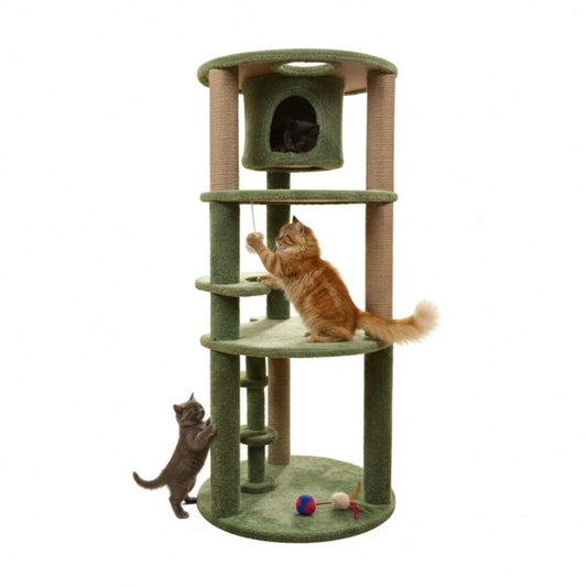 Multi-Level Cat Tree with Condo, Scratching Posts, Plush Platforms