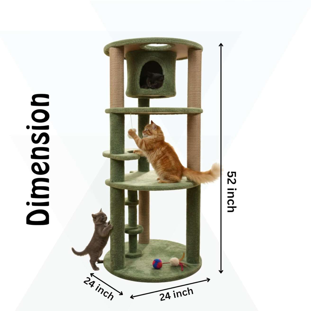 Multi-Level Cat Tree with Condo, Scratching Posts, Plush Platforms