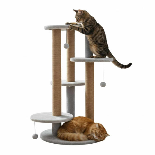 Multi-Level Cat Tree with Scratching Posts & Platforms | Grey (FURR-11)