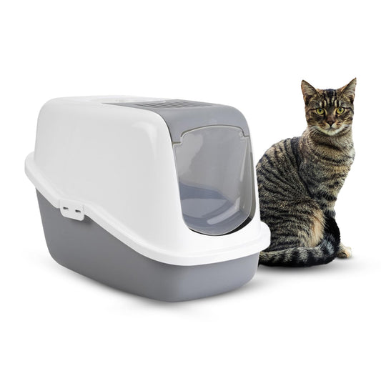 Nestor Modern Hooded Cat Litter Box with Swing Door & Carbon Filter
