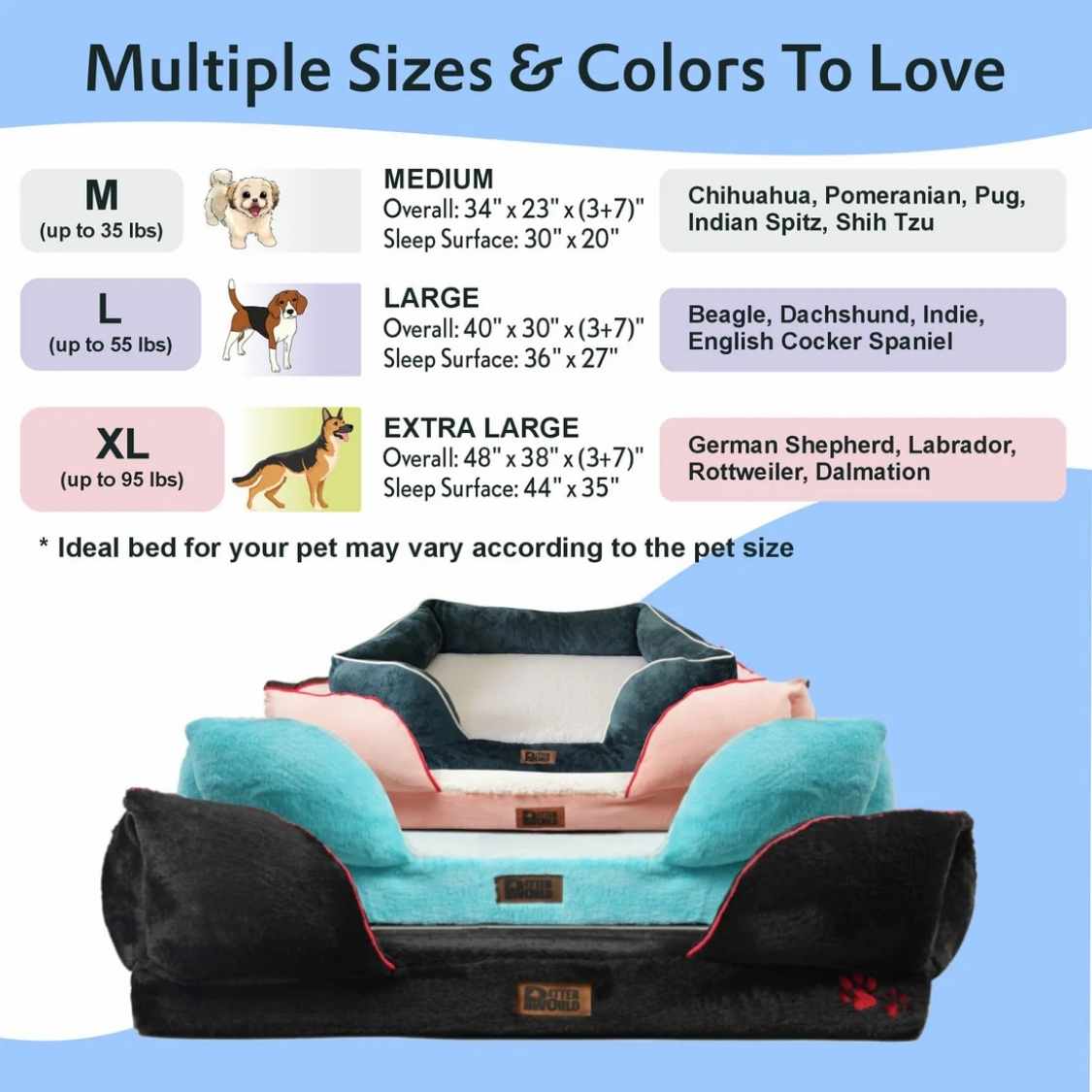 Premium Orthopedic Pet Bed Sofa | Anti Slip & Washable