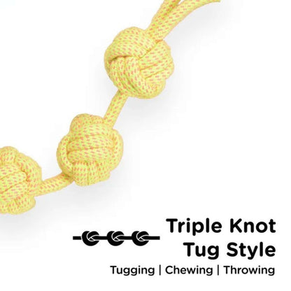 3 Ball Rope Tug Toy for Dogs & Cats - Interactive Chew & Training Toy
