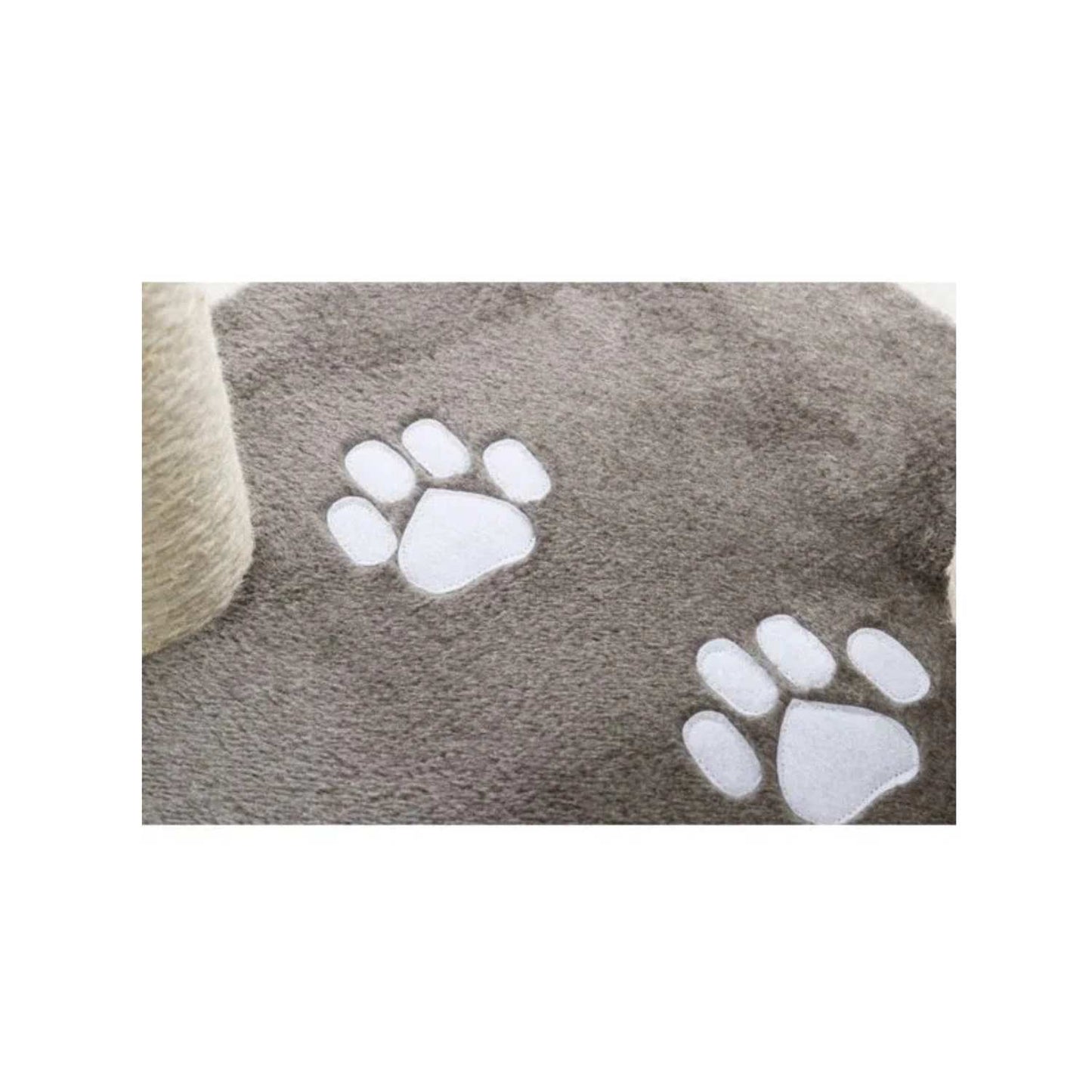 Altea Scratching Wave on Post with Paw Print for Cats (White/Grey)