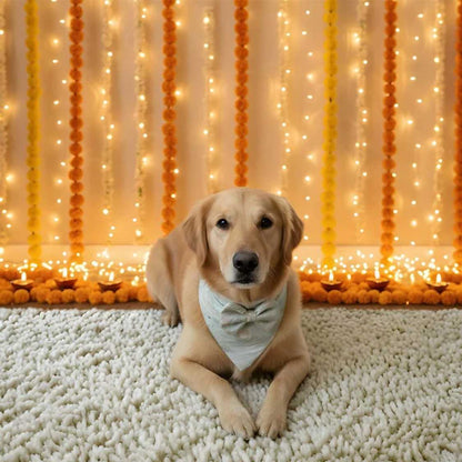 Luxury Mint Whirl Dog Bandana | Festive Pet Scarf