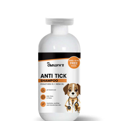 Anti Tick Shampoo For Dogs & Cats - Flea Control Pet Shampoo 250 mL
